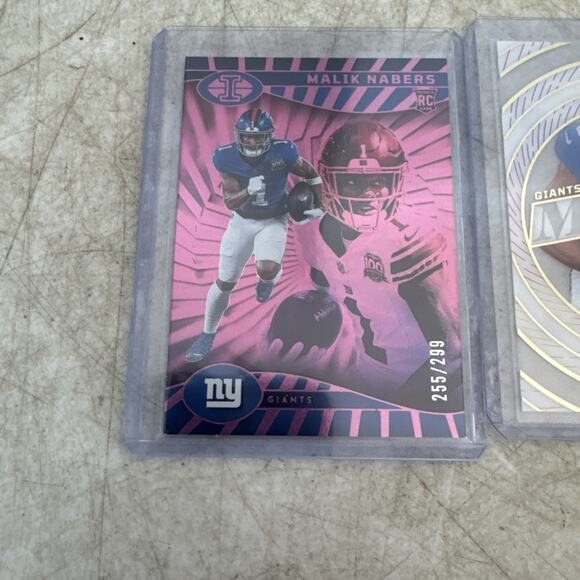 2024 Panini Illusions Malik Nabers Pink Trophy Collection /299 & Mystique - Picture 2 of 7